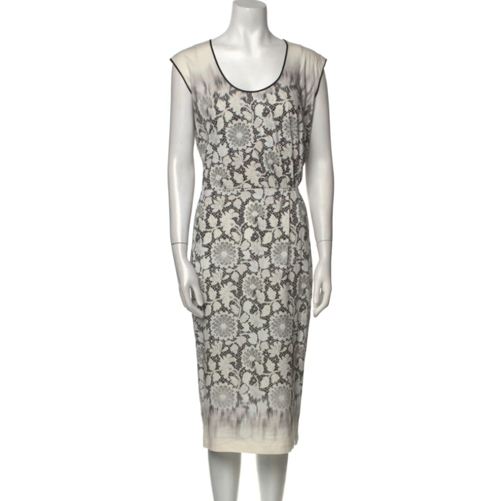 CLEMENTS RIBEIRO PRINT SLEEVELESS DRESS 10 - Picture 9 of 9